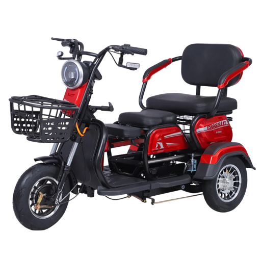 Elektromos tricikli felnőtteknek és időseknek, maximum 3 fő részére, 1000 W motorral, 60 V 20 Ah akkumulátorral, 35-45 km hatótávolsággal, 151 x 66 x 102 cm méretben