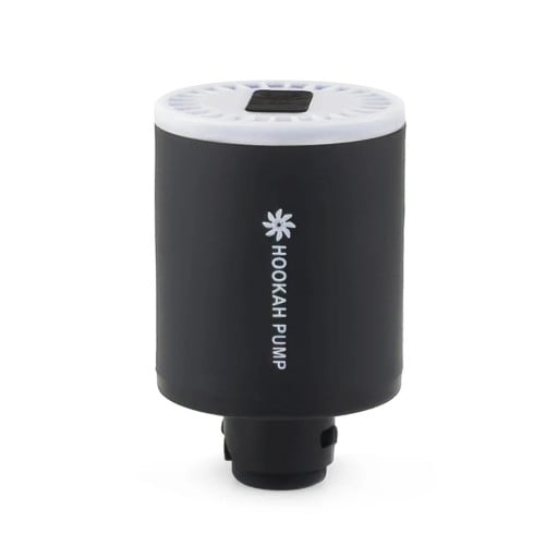 Elektronická pumpa na vodní dýmku Hookah Pump černá s LED světlem a baterií 1300mAh nabíjení USB-C přenosná pro shishu a chichu