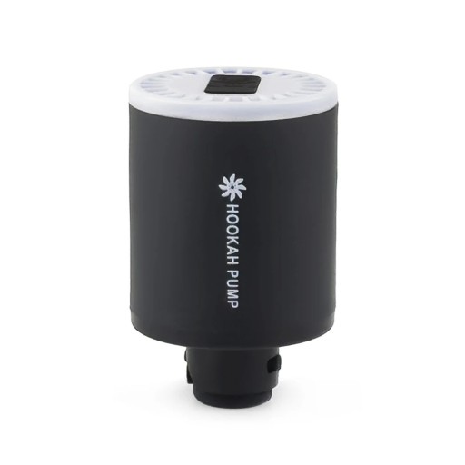 Elektroniczna pompka do fajki wodnej Hookah Pump czarna z LED światłem i baterią 1300mAh ładowanie USB-C przenośna do shishy i chichy