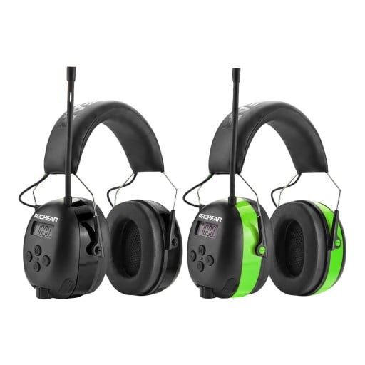 Elektronische gehoorbeschermers met Bluetooth 5.0 Hoofdtelefoon met FM/AM-radio en LCD-scherm Demping SNR 31 dB Batterij 2000 mAh Voor industrie