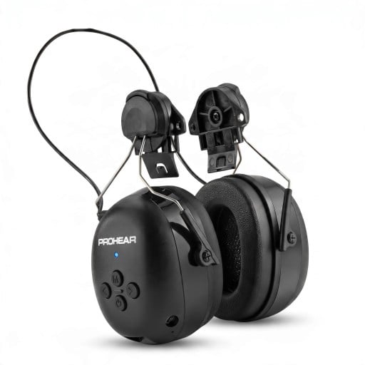 Elektronische gehoorbeschermers voor helm met Bluetooth 5.3 Hoofdtelefoon met ruisonderdrukking SNR 30 dB Batterij 1100 mAh Kunststof ABS Zwart