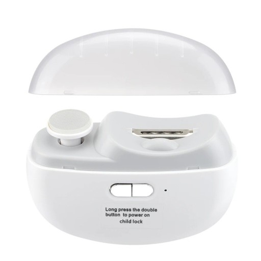 Elektryczne wielofunkcyjne urządzenie do pielęgnacji paznokci 8,5 x 6,8 x 3 cm USB-C 4W Latarka Blokada dziecięca Przycinanie Polerowanie Szlifowanie Pilnikowanie Szczoteczka do czyszczenia