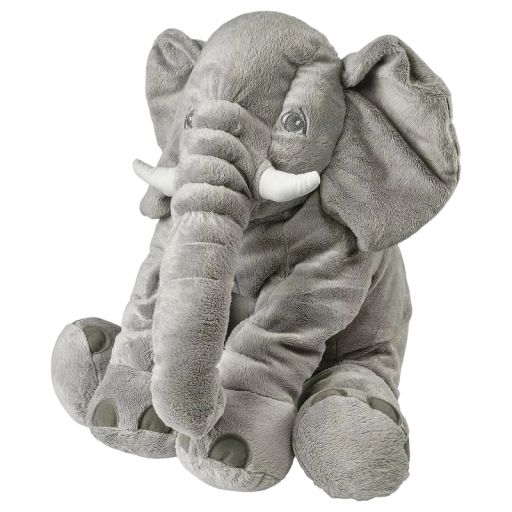 Éléphant en peluche 40 x 30 cm Peluche courte et douce Peluche moelleuse et câline Réalisation réaliste Animal décoratif Cadeau pour enfants et adultes