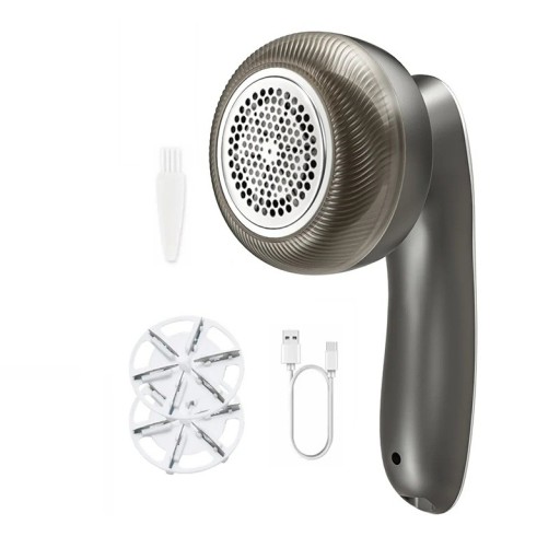 Éliminateur électrique de peluches pour vêtements avec lames en acier inoxydable et chargement USB pour un retrait rapide des fibres des vêtements