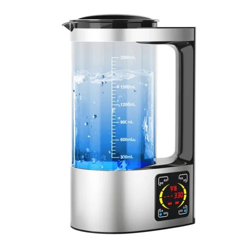 Elkedel med vandionisator Elkedel med brintgenerator 2 l 220 V EU-stik 27,5 x 17,3 cm Sundt vand