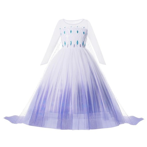 Elsa do reino do gelo traje Traje para meninas Cosplay Elsa reino do gelo Traje de Carnaval Máscara de Halloween Vestido de menina Elsa do reino do gelo V282