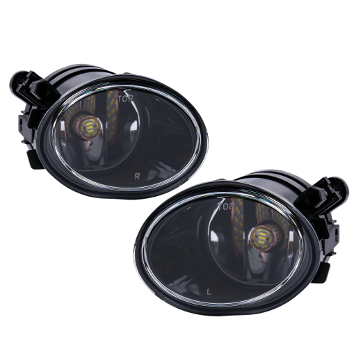 Első ködlámpák BMW E39 M5 2001-2003 és E46 M3 2002-2006 fehér LED izzókkal 12V fekete kivitel közvetlen csere 50 000 óra
