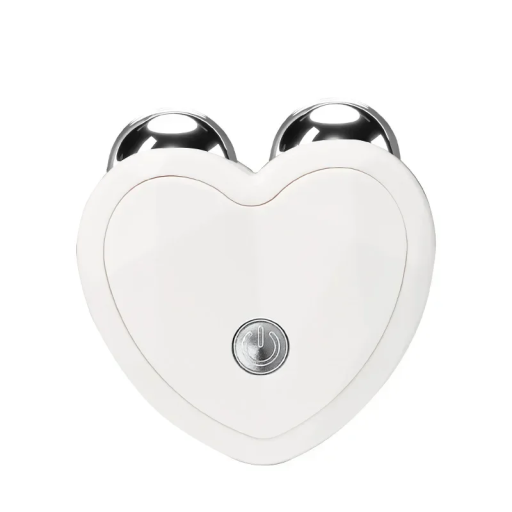 EMS mikrovirtaushierontalaite sydämen muotoisena 6 x 5,5 cm Lataava USB hieroja kasvoille ja keholle Ihojen tiivistäminen ja lihasten rentoutuminen