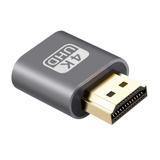 Emulador de Imagem Virtual HDMI Dummy Plug Adaptador para Monitor Falso Área de Trabalho 4K Aceleração GPU Simulador de Display HDMI