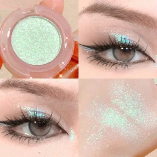 Enfärgad glänsande ögonskuggspalett Pearlescent långvarig ögonskugga Glitter vattenfast ögonskugga