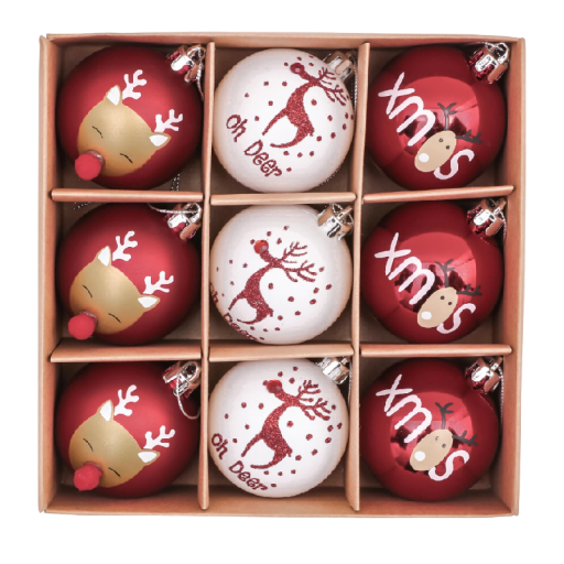 Enfeites de Natal 9 pcs