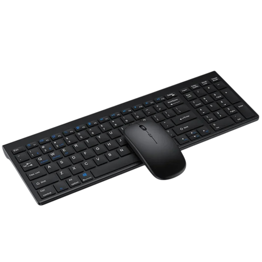 Ensemble clavier et souris Bluetooth sans fil rechargeables 2,4 GHz USB pour ordinateur portable, fonctionnement silencieux, clavier portable