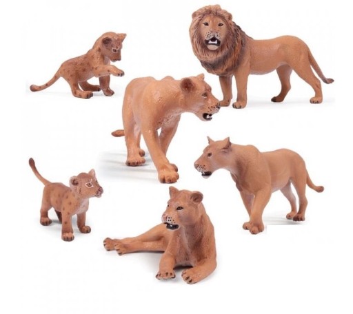 Ensemble d'animaux famille de lions 6 pcs
