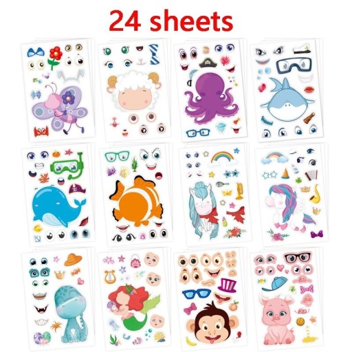 Ensemble d'autocollants pour enfants 24 pcs
