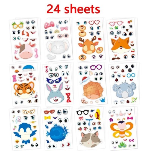 Ensemble d'autocollants pour enfants 24 pcs