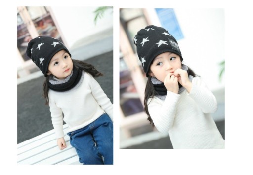 Ensemble d'hiver pour enfants bonnet et tour de cou D12