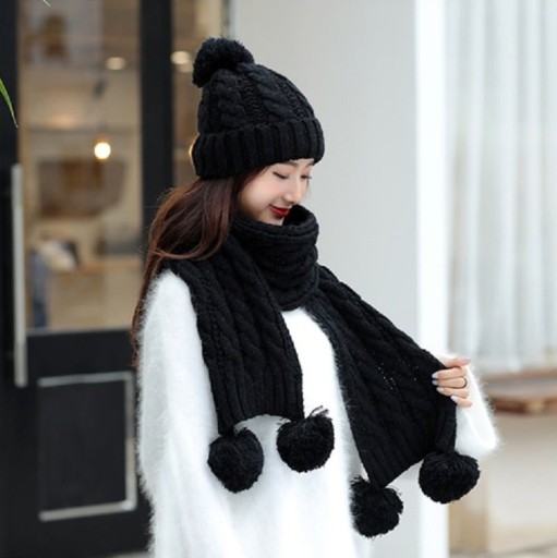 Ensemble d'hiver pour femmes avec bonnet et écharpe