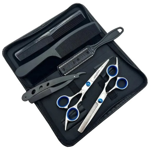 Ensemble d'outils de coiffure Ciseaux de coupe et de dégradé Outils professionnels pour le soin des cheveux Accessoires de coiffure à domicile et en salon