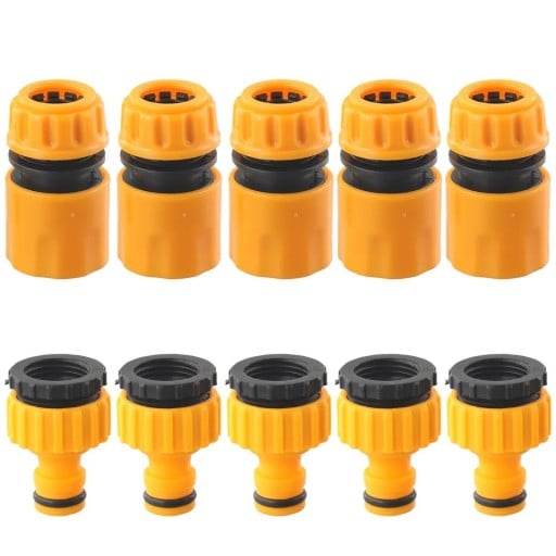 Ensemble de 10 pièces de raccords rapides pour tuyau Raccords en plastique pour l'irrigation de jardin Connexion au robinet de jardin Lavage