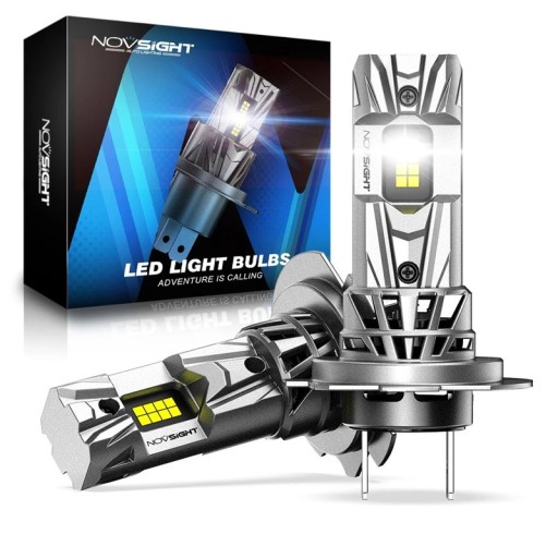 Ensemble de 2 ampoules LED automobile NOVSIGHT 9006 HB4 18 000 lm 70 W Corps en aluminium et étanchéité IP68 Lumière blanche 6500 K Pour phares de voiture