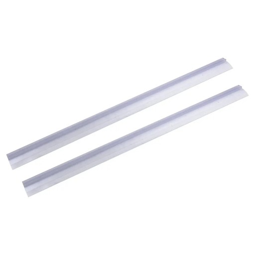 Ensemble de 2 barres d'étanchéité pour portes de douche 1 m 23 mm pour verre 4–6 mm PVC transparent extra haut