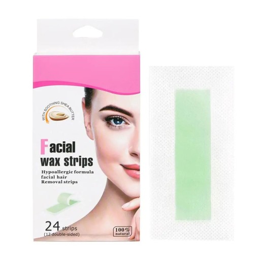 Ensemble de 24 bandes de cire pour l'épilation Épilation sans douleur Peau lisse Non irritant et sans odeur Bandes de cire 10x5 cm