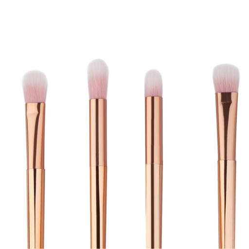 Ensemble de 4 pinceaux à ombres à paupières en couleur or-rose