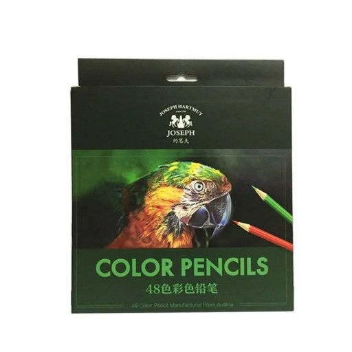 Ensemble de 48 crayons de couleur à l’huile en bois pour le dessin et l’esquisse Crayons pastel d’art pour l’enseignement scolaire et les projets