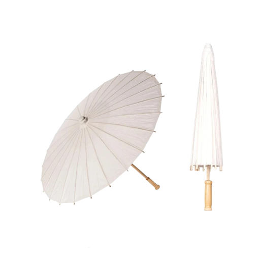 Ensemble de 6 parapluies en papier de mariage Diamètre 60 cm Style chinois traditionnel avec poignée en bois Décoration pour mariage photographie fête décoration