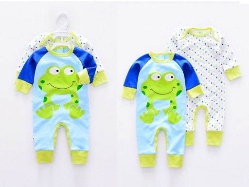 Ensemble de combinaisons pour bébés avec grenouille - 2 pièces