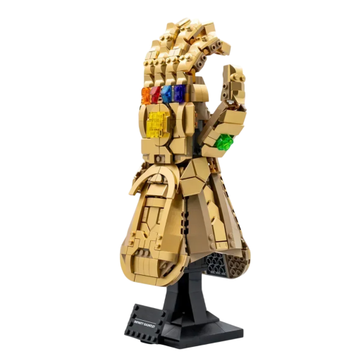 Ensemble de construction de la Gant de l'Infini de Thanos 31,9 cm 589 pièces Modèle mobile avec les Pierres de l'Infini Sur socle Décoration Cadeau pour les fans