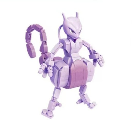 Ensemble de construction Pokémon Mewtwo 347 pièces 13 x 15 x 24 cm Modèle pliable du Pokémon psychique Ensemble créatif pour enfants Figurine de collection