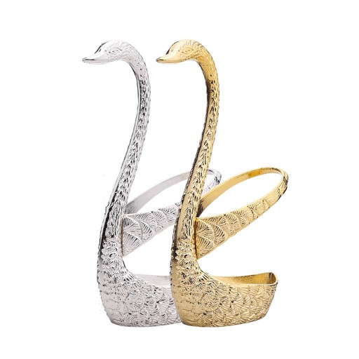 Ensemble de couverts avec support en forme de cygne 7 pcs