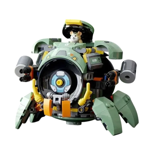 Ensemble de démolition Overwatch 200 pièces Hamster dans une boule mécanique 15,8 x 20,6 x 4,2 cm Transformation 12 modèles Jouet créatif pour enfants