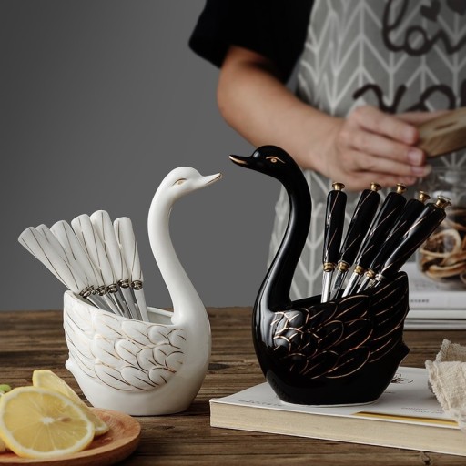 Ensemble de fourchettes avec support en céramique 8 pcs