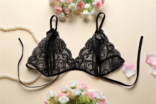 Ensemble de lingerie en dentelle transparente J2714