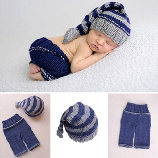 Ensemble de photographie pour garçon avec bonnet et pantalon