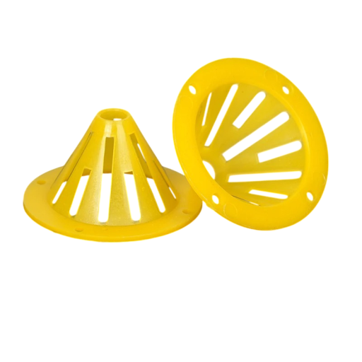 Ensemble de pièges à guêpes en plastique, cône d'entrée et de sortie, 2 pièces, plastique jaune pour attraper les guêpes et les insectes dans une bouteille et une ruche