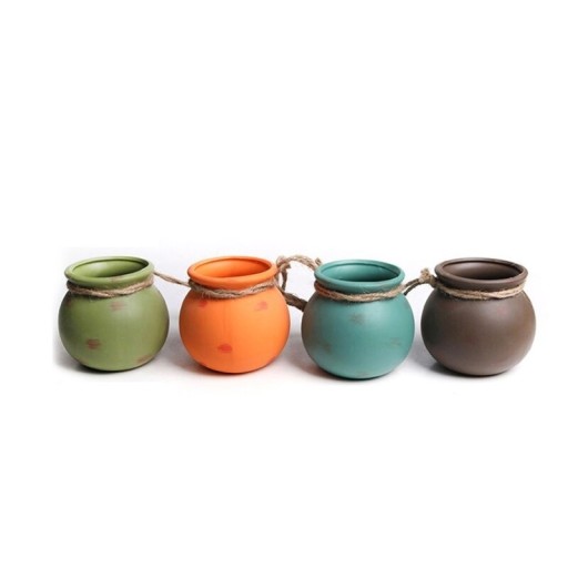 Ensemble de pots de fleurs suspendus 4 pcs
