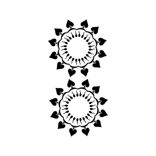 Ensemble de tatouages corporels décoratifs 2 pcs Motif temporaire pour couvrir la poitrine Motif frappant pour les séances photo, les costumes et les événements thématiques