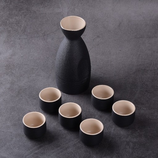 Ensemble en céramique de carafe et de verres 7 pcs