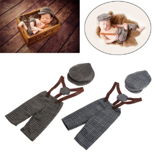 Ensemble garçon pour séance photo bonnet et pantalon