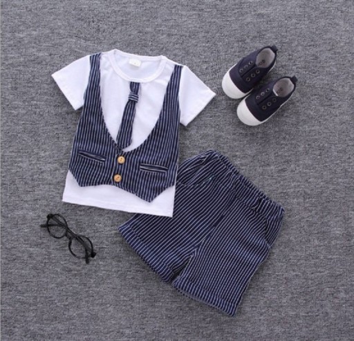 Ensemble pour garçon style costume avec cravate J1335
