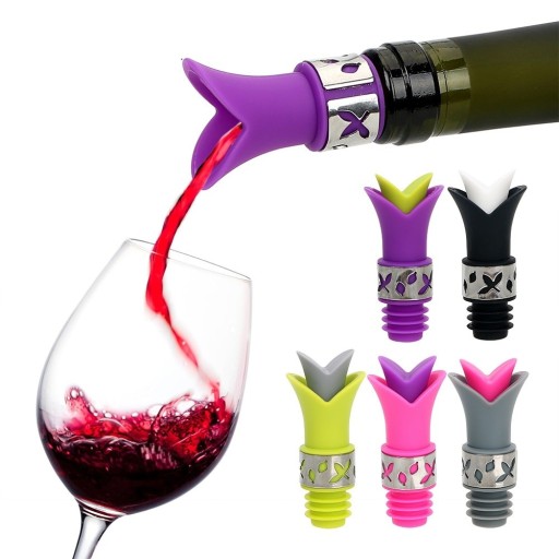 Entonnoir de bouteille avec bouchon en forme de fleur