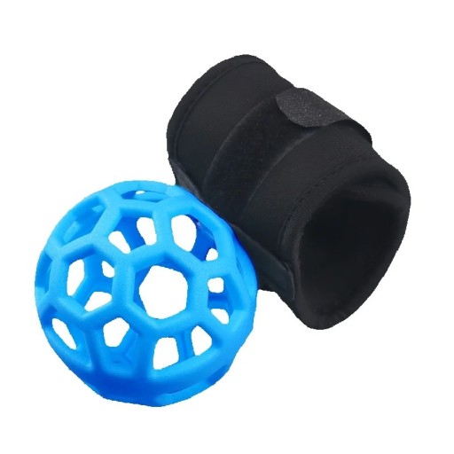Entrenador de golf con bola inteligente de 9 cm y cinta para la muñeca de 7 cm azul para practicar la postura correcta y el swing para principiantes
