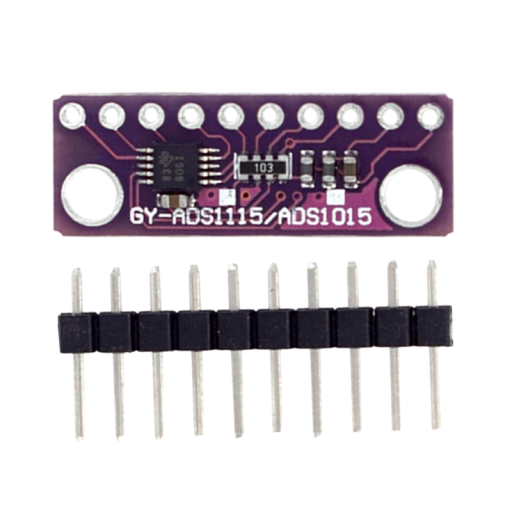 Entwicklungsboard ADS1115 HW-543A 16-Bit I2C ADC Modul 4 Kanäle 25,9 x 9,5 mm Analog-Digital-Wandler für Arduino Raspberry Pi