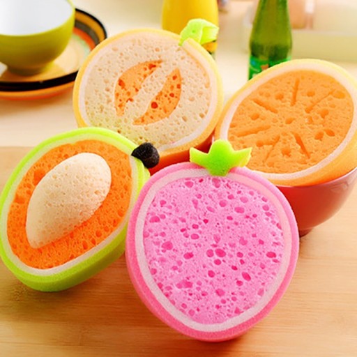 Éponge de lavage motif fruits