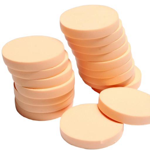 Éponge ronde pour le nettoyage du visage 10 pcs