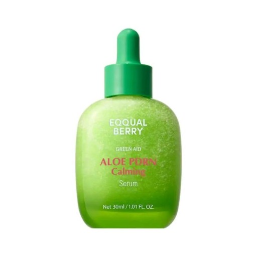 EQQUALBERRY Aloe PDRN Calming serum do twarzy 30 ml łagodząca nawilżająca pielęgnacja skóry zielone serum z pipetą