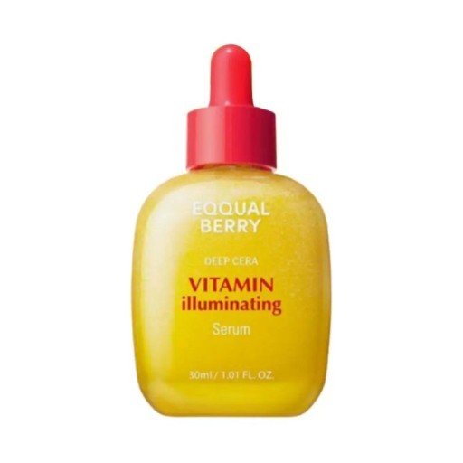 EQQUALBERRY Serul Iluminator cu Vitamine 30 ml îngrijire iluminatoare pentru ten ser galben cu pipetă pentru utilizare zilnică